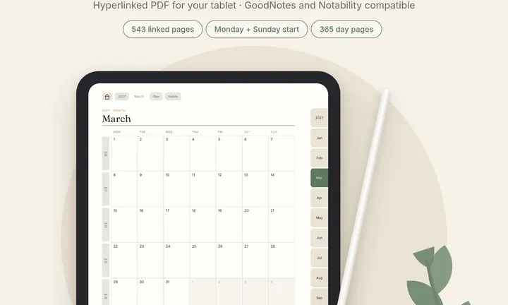 2027 Digital Planner product preview